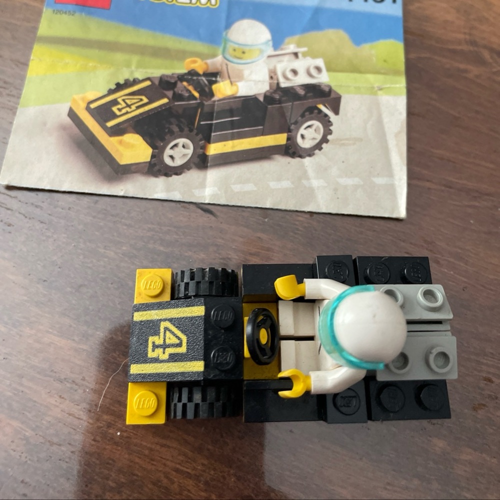 LEGO Black and Yellow Racing Car with Driver